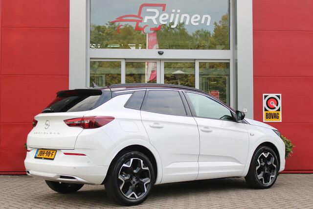 Opel Grandland 1.2 Turbo 130PK AUTOMAAT ULTIMATE | STOEL/STUUR/VOORRUIT VERWARMING | ACHTRERUITRIJ CAMERA | DODEHOEK DETECTIE | ELEKTRISCH BEDIENBARE ACHTERKLEP | FULL LED MATRIX KOPLAMPEN | NAVIGATIE | 19" LICHTMETALEN VELGEN | ALCANTARA BEKLEDING | APPLE CARPLAY/ANDRO