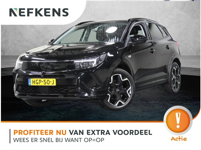 Opel Grandland 1.2 130PK Turbo GS | 1ste eigenaar | AppleCarPlay/AndroidAuto | Alcantara/LEER | Climate Control | Cruise Control | Navigatie | 360'Camera | AGR-stoelen | Keyless Entry/Start | LED Koplampen | Privacy Glass | Electrische achterklep | Isofix | Armsteun |