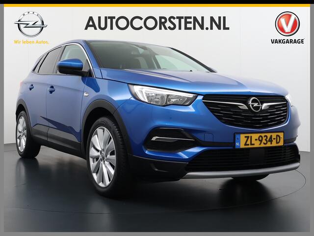 Opel Grandland X T131pk Navi Trekhaak Executive Dual-Ecc Apple Carplay Android PDC-a+v Park-Assist Distr.-Riem bij 61.000km vervangen Chroompakket Priv.Glass Volledig dealer onderhouden, laatste beurt bij 61.000km 1400kg trekvermogen. EURO6
