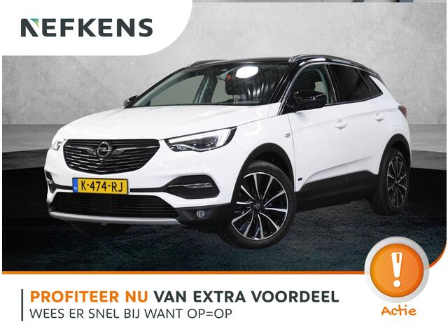 Opel Grandland X 225PK Hybrid Ultimate | 1ste eigenaar | LEER | Stoelkoeling/Stoel/Voorruitverwarming | FULL LED | AGR Stoelen | Denon Sound | 360'Camera | Trekhaak | Two-tone | Privacy Glass | AppleCarPlay/AndroidAuto | Navigatie | Cruise Control | Keyless | Isofix | Ele