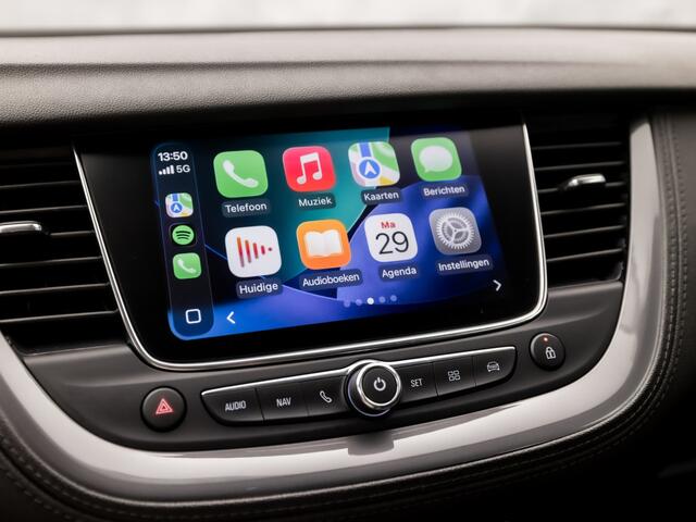 Opel Grandland X 1.2 Turbo Sport (APPLE CARPLAY, GROOT NAVI, CAMERA, CLIMATE, LEDER, SPORTSTOELEN, KEYLESS, GETINT GLAS, TREKHAAK, NIEUWSTAAT)