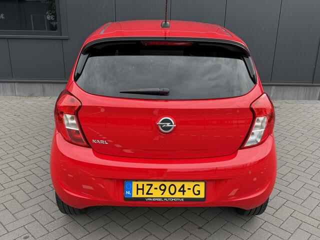 Opel KARL 1.0 ecoFLEX Cosmo 75 PK | 1 jaar garantie | NAP | Origineel Nederlands | Lederen bekleding | Climate control | Cruise control | Parkeersensoren | Stuurverwarming | Stoelverwarming | Lichtmetalen velgen |