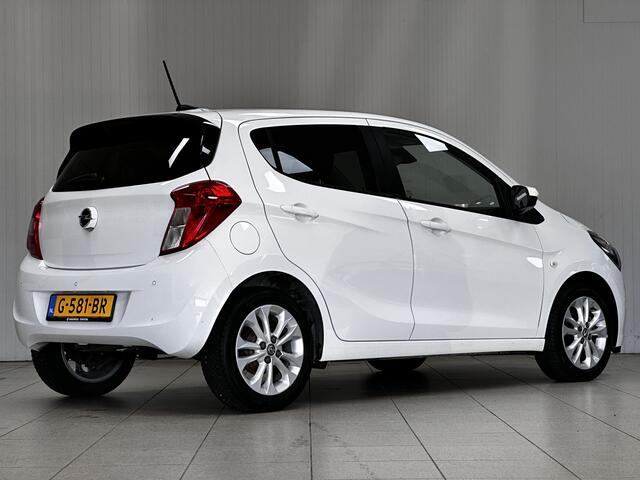 Opel KARL 1.0 ecoFLEX Innovation/ 15'' LMV/ DAB+/ Apple + Android/ Stoel + Stuurverw./ Navi/ Clima/ Half-Leder/ Cruise/ Bluetooth/ Multi. LEDER. Stuur/ Mistl./ PDC/ Extra getint glas.