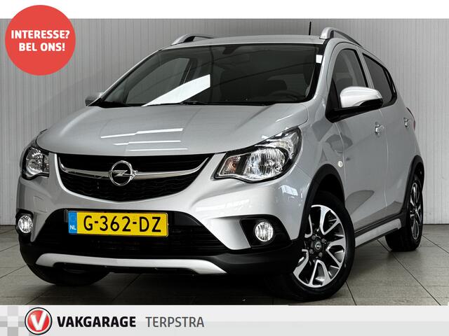Opel KARL 1.0 Rocks Online Edition/ Apple + Android/ Dakrails/ DAB+/ 15'' LMV/ Extra getint glas/ Multi. Stuur/ Navi/ Cruise/ Bluetooth/ Airco/ Mistl./ PDC/ Metallic lak.