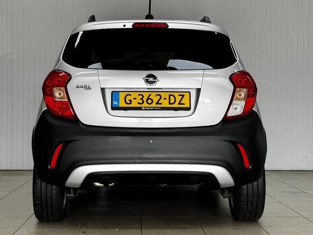 Opel KARL 1.0 Rocks Online Edition/ Apple + Android/ Dakrails/ DAB+/ 15'' LMV/ Extra getint glas/ Multi. Stuur/ Navi/ Cruise/ Bluetooth/ Airco/ Mistl./ PDC/ Metallic lak.