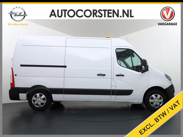 Opel MOVANO 2.3CDTI L2H2 Airco Navi Trekhaak 3-Persoons Cruise Control Pdc Bluetooth Kasten-inrichting Regen-Lichtsensor Schuifdeur Betonplex Vloer Wandbetimmering Euro 6 1e Eigenaar 2.500kg Trekgewicht