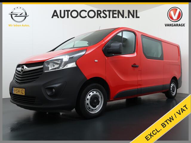 Opel VIVARO D 126PKDubbele Cabine 5-Persoons L2H1 Trekhaak Camera Navi Airco Cruise Control Pdc Sport EcoFlex 1.6CDTI Euro 6 Betonplex Vloer Wandbetimmering Schuifdeur 1e Eigenaar Origineel Nederlandse Auto