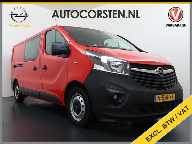 Opel VIVARO D 126PKDubbele Cabine 5-Persoons L2H1 Trekhaak Camera Navi Airco Cruise Control Pdc Sport EcoFlex 1.6CDTI Euro 6 Betonplex Vloer Wandbetimmering Schuifdeur 1e Eigenaar Origineel Nederlandse Auto