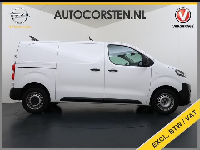 Opel VIVARO 2.0D 123pk L2H1 3-Pers. EURO6 Navi Apple Carplay Android Mirror Link Airco Cruise Control Regen-Lichtsensor Bluetooth Edition Schuifdeur Betonplex Vloer Lat om Lat betimmering Achterdeuren Origineel Nederlandse Auto
