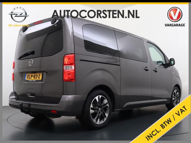 Opel VIVARO Combi Electric 8-Persoons L2 75kWh Leder Panoramadak 2X Elek.Schuifdeur Trekhaak 360°Camera Stoelverwarming Apple Carplay Android Auto Navi Ecc SOH 90% Cruise Control Regen-Lichtsensor Privacy Glas Lmv DAB Led 1.000KG Trekgewicht Garantie op Accu tot 19-1