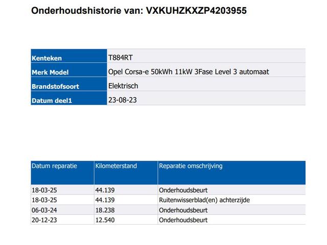 Opel e-Corsa Level 3 50 kWh Fase 3 Edition 100KW / 100% EV. / Airco-Ecc./ 1/2 Leder / Radio multimedia / Navigatie via Usb