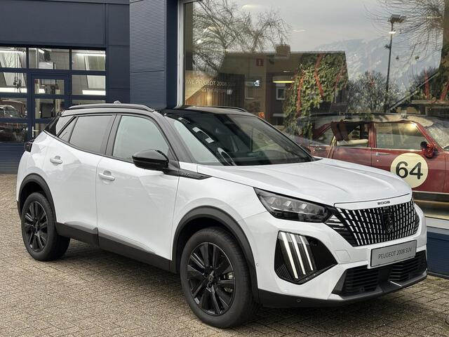 Peugeot 2008 1.2 Hybrid 145 PK GT | ¤ 8500,- DEMO VOORDEEL | Automaat Hybride | Navigatie | 360 Graden Camera | 18 Inch Evissa | Keyless Entry | Full LED Verlichting | Zwart Dak | Dode Hoek Detectie | Cruise Control Adaptief | Climate Control | Hoge Zitpositie |