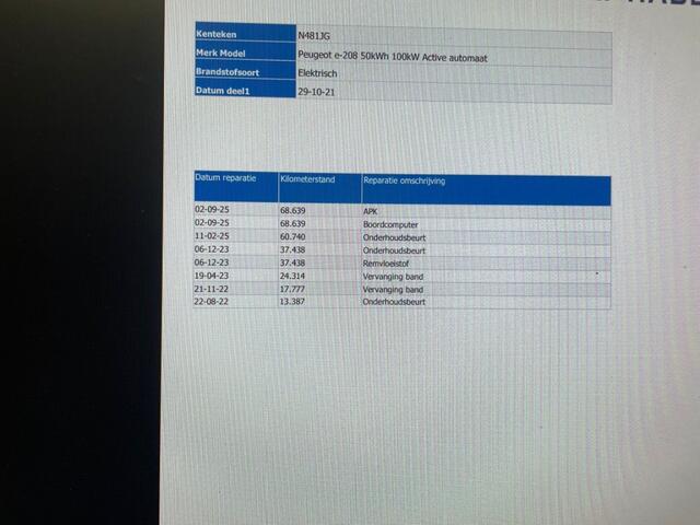 Peugeot 208 e-208 Active 50 kWh - Carplay, Navi, Cruise