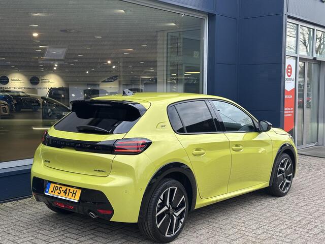 Peugeot 208 1.2 Hybrid GT Automaat | Nieuwe Auto | Meest Complete Uitvoering | 360 Graden Camera | Navigatie | Keyless Entry & Start | Full LED Verlichting | Climate Control | 17" Lichtmetalen Velgen | Parkeersensoren V+A | Dakspoiler Zwart |