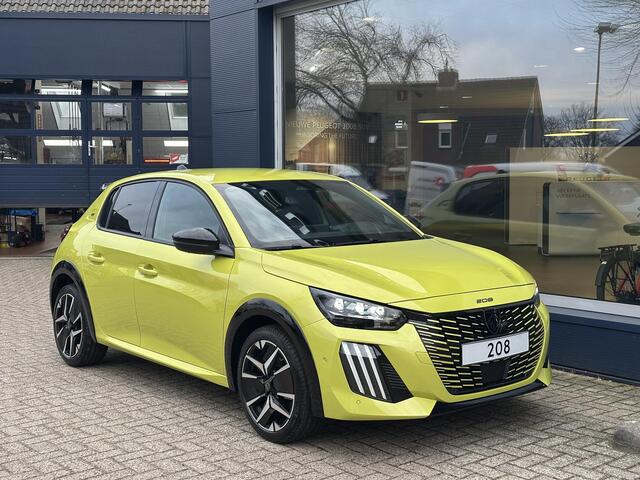 Peugeot 208 1.2 Hybrid GT Automaat | Nieuwe Auto | Meest Complete Uitvoering | 360 Graden Camera | Navigatie | Keyless Entry & Start | Full LED Verlichting | Climate Control | 17" Lichtmetalen Velgen | Parkeersensoren V+A | Dakspoiler Zwart |