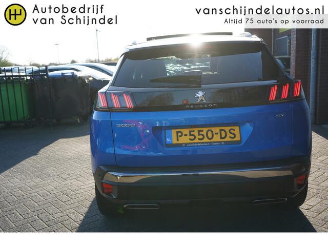 Peugeot 3008 1.2 PURETECH GT ORIGINEEL NEDERLANDS MET NIEUWE DISTRIBUTIERIEM!!! PANORAMADAK ADAPTIEVE CRUISE CAMERA LEDER ANDROID/APPLECARPLAY NAVI 18INCH ELECTR.KLEP PDC V+A FULL LED ENZ...
