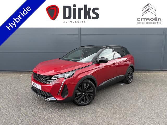 Peugeot 3008 300pk HYbrid4 GT (Elektrisch schuifdak - Elektrische Klep - Focal Electra - NightVision - Leder incl verwarming/massage/geheugen - Black Pack - Adaptieve Cruise Controle - 360gr Camera)