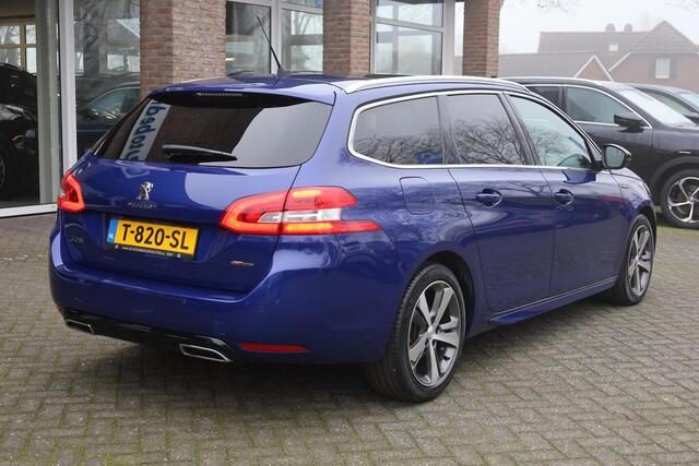Peugeot 308 SW 1.2 PureTech GT-line PANO STOELVERW/MASSAGE CARPLAY HALFLEER 2xPDC ZWARTE-HEMEL CRUISE STUURFLIPPERS ENZ.