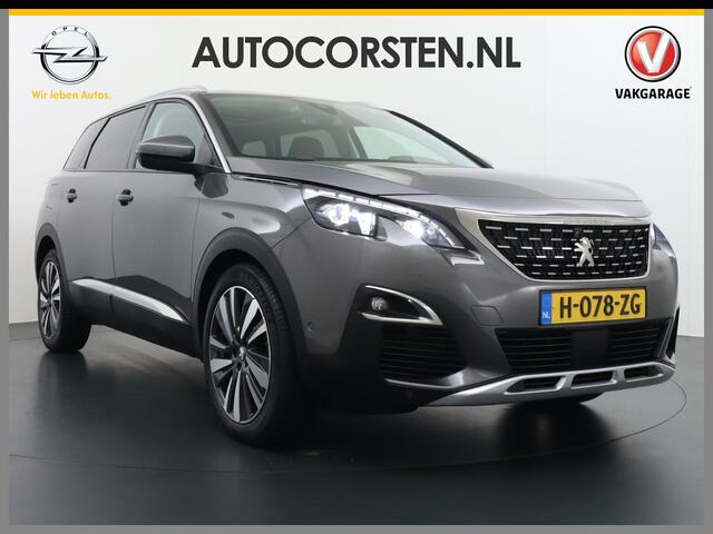 Peugeot 5008 7-Persoons 1.2T 131PK Automaat Apple Carplay Android Auto Adap.Cruise Focal®-Hifi Audio Panoramaschuif-dak Elek.Stoel+Memory+Verwarmd Navi Ecc Blue Premium Avantage 360°Camera Lmv 19" Elek.Achterklep 1e Eigenaar Origineel Nederlandse Auto Zeer compleet