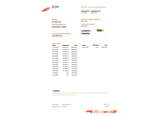 Peugeot 5008 1.2 PureTech Blue Lease Allure (131 PK) 2e-Eig. & Keurig-Onderh. BOVAG-Garantie. NL-Auto..