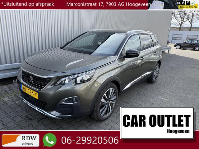 Peugeot 5008 1.2 PureTech GT-Line 7p. Leer/Stof, Dig.Cockpit, Navi, CC, PDC & Cam, LED, LM, nw. APK - Inruil Mogelijk -