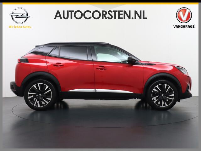 Peugeot e-2008 EV GT Pack 50kWh Panorama-Schuifdak Apple Carplay Android Auto Navi Ecc Adap.Cruise 360°Camera Bi-Color Stoelverwarming Blindspot Detection Privacy Glas Lmv 18" Lane Assist Keyless Bluetooth Michelin All-Season Banden Pack Safety Plus 1e Eigenaar Originee