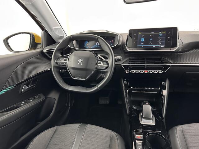 Peugeot e-208 EV Allure Pack 50 kWh (3-Fase-11kW) {SOH-89%} Aut.*HEATPUMP | LEATHER-FABRIC | FULL-LED | DIGI-COCKPIT | BLINDSPOT | CAMERA | AMBIENTLIGHT | NAVI-FULLMAP | LANE-ASSIST | KEYLESS | DAB | PRIVACYGLASS | HEATED-SPORTSEATS | CARPLAY | 16"ALU