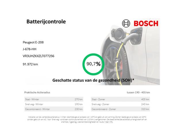 Peugeot e-208 Allure 50 kWh - Digital Cockpit, Carplay, Half Leer, Camera, SOH 90,7% (laad niet)