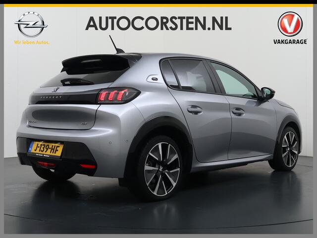 Peugeot e-208 EV GT 350 50 kWh SOH 89% Adap.Cruise 3D-Navi Stoelverwarming 360°Camera Apple Carplay Android Auto Ecc Pdc Privacy Glas Led Isofix DAB Lane Assist Keyless DAB+ 1e Eigenaar Dealeronderhouden Origineel Nederlandse Auto