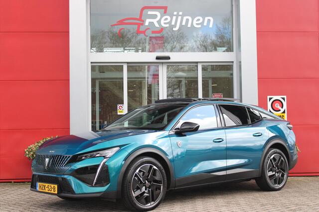 Peugeot e-408 GT AVANTAGE 58 kWh | PANORAMISCH SCHUIF/KANTEL DAK | ELEKTRISCH BEDIENBARE VOORSTOELEN | STOEL/STUUR VERWARMING | MASSAGE FUNCTIE OP DE VOORSTOELEN | FOCAL AUDIO SYSTEEM | ALCANTARA/LEDEREN BEKLEDING | 360° CAMERA | PARKEERSENSOREN VOOR + ACHTER | ELEKTRI