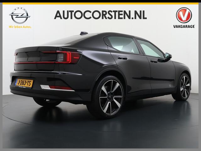 Polestar 2 AUT. 408 pk 0-100 4,7Sec AWD Long Range Dual Motor 78kWh Pano-Dak Electr.Stoelen+Geheugen+Verwarmd+Achterbank+Stuur Adaptive-Cruise Carplay Android 360°Camera 20"Lmv Led-Adaptief WiFi PDC Park-Assist System-Home-Link Elektr.A.Klep Google Maps ECC Apps SOH
