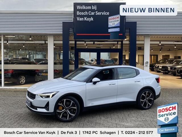 Polestar 2 Long Range Dual Motor Launch Edition 78kWh / Performance-Pack / Panodak / 408 PK / AWD / Adaptieve Cruise-Control Stop&Go / Climate-Control / Stoelverwarming V+A / Harman-Kardon Audio / Stuurverwarming / Dodehoek-Detectie / Draadloze-Telefoonlader / Rondo