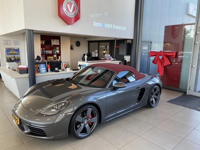 Porsche 718 Boxster S 2.5 PDK Navigatie/Climate & Cruise Controle/Lederen Bekleding+Stoelverwarming&verkoeling/Memory stoel/Bose Audio/19" Cayman S Wielen/Achteruitrijcamera/Parkeersensoren Voor+Achter, Enz..