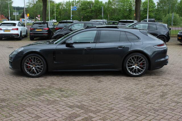 Porsche PANAMERA Sport Turismo 2.9 4 E-Hybrid Platinum Edition / Panoramadak / 360Camera / Sportdesign+Chrono / Luxe Leder / Luchtvering / Keyless / Bose / 21'' / Stoelverwarming4x / Dodehoek / DAB / Cruise Control Adaptief