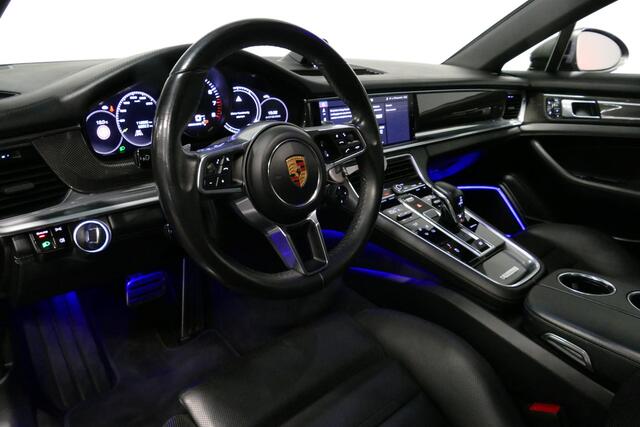 Porsche PANAMERA 2.9 4 E-Hybrid / Orig. Nedelands (NAP) / Panoramadak / Sport Chrono / Sportuitlaat / Elektr. verstelbare voorstoelen + memory (18weg) / Carbon interieur / Luchtvering / Stoelkoeling / PDLS+ / Rondomzichtcamera / Stoelverwarming voor + achter / Softclose /