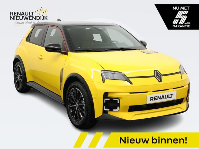 Renault 5 comfort range iconic cinq 52 kWh / STOEL- & STUURVERWARMING / DODEHOEK DETECTIE / PARKEERSENSOREN + CAMERA / APPLE- & ANDROID AUTO incl. NAVIGATIE /
