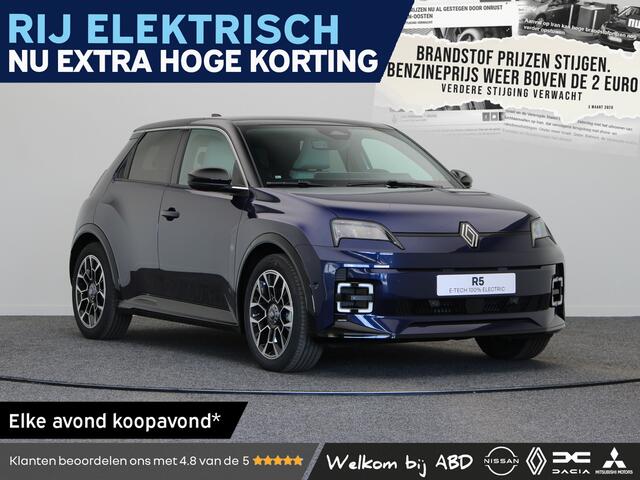 Renault 5 Roland-Garros Comfort range | Achteruitrijcamera | Elektrisch verwarmbare voorstoelen | ISOFIX-bevestigingssysteem voor kinderzitjes op passagiersstoel en op de twee buitenste zitplaatsen achter