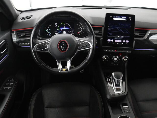 Renault Arkana 1.6 E-Tech Hybrid 145 R.S. Line | Panoramadak | Leder/Alcantara | Trekhaak | Stoelverwarming | Adaptive cruise | Camera | Carplay | Keyless | Park Assist | Full LED | Navigatie | Stuurverwarming
