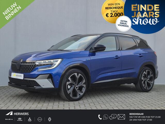 Renault Austral 1.2 E-Tech full hybrid 200 techno esprit Alpine / Fabrieksgarantie tot 06-2026 / Dealer onderhouden / Panoramadak / Trekgewicht 1.500 Kg / Cruise control / Achteruitrijcamera / Keyless Entry/Start / Lichtmetalen wielen 20" /