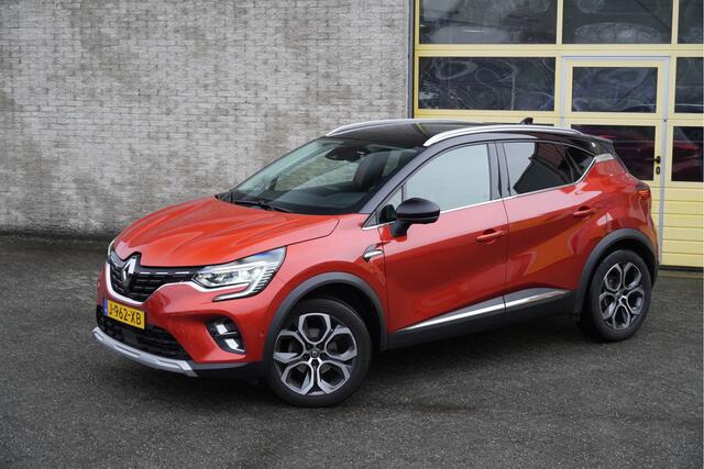 Renault CAPTUR 1.3 TCe 131PK! Automaat Edition One BJ2020 Lmv 18" | Led | Pdc | Keyless entry | Trekhaak | 360° Camera | Dashboard verlichting | App-Connect | Groot navi | Bose Audio | Climate control | Cruise control | Leder/Stof bekleding | Extra getint glas