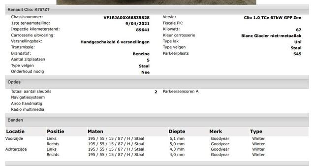 Renault CLIO 1.0 TCe Zen / 6 Versn. / 5Drs. / Pdc./ Airco / Navigatie / Radio multimedia / Apk 04-2027