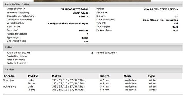 Renault CLIO 1.0 TCe Zen / 6Versn. / 5drs./ Pdc./ Airco / Navigatie / Radio multimedia / Apk 04-2027