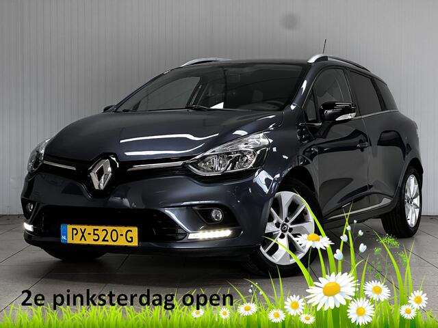 Renault CLIO Estate 0.9 TCe Limited/ DAB+/ Navi/ Airco/ Cruise/ Elek. pakket/ Isofix/ Bluetooth/ Armsteun/ Multi. LEDER. Stuur/ Mistl./ 16'' LMV/ Extra getint glas/ PDC/ Dakrails/ Chroom.
