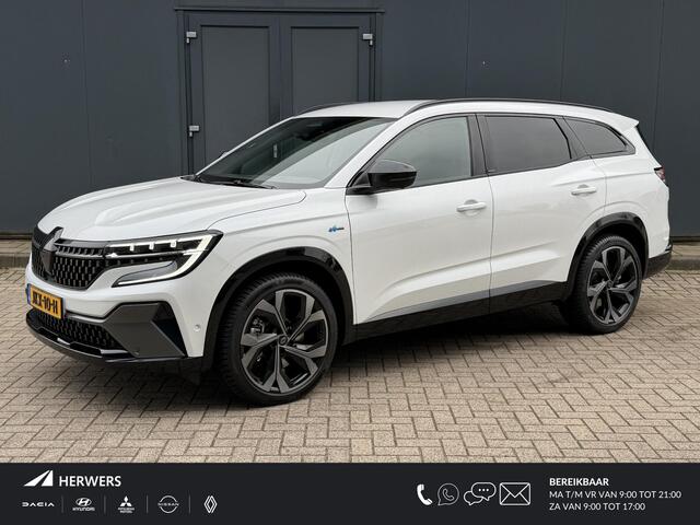 Renault ESPACE E-Tech full hybrid 200 esprit Alpine 7p. / Head-up display / 360° camera / stoelverwarming / adaptieve cruise control / keyless entry / elektrisch verstelbare stoelen / elektrische achterklep / draadloze oplader / LED koplampen / 20" velgen