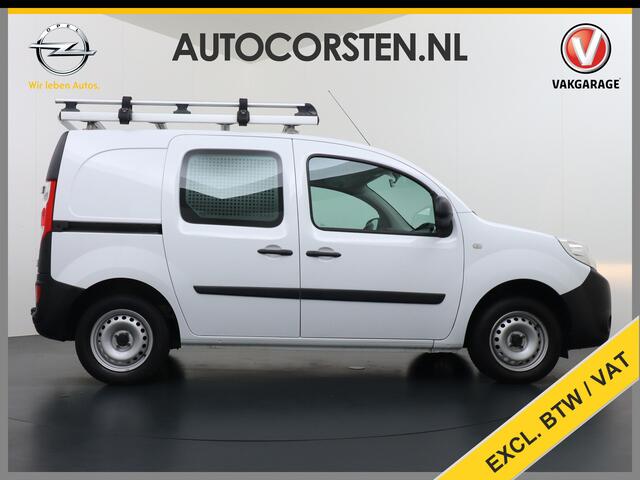 Renault KANGOO 1.5DCi 75 Airco Navi Trekhaak Cruise Control Pdc Energy Comfort Schuifdeur met Raam Imperiaal Betonplex Vloer Wandbetimmering Tussenwand Euro 6 100% Dealeronderhouden 1e Eigenaar