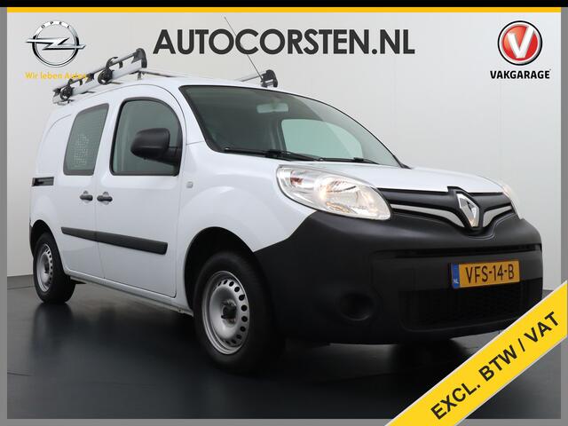 Renault KANGOO 1.5DCi 75 Airco Navi Trekhaak Cruise Control Pdc Energy Comfort Schuifdeur met Raam Imperiaal Betonplex Vloer Wandbetimmering Tussenwand Euro 6 100% Dealeronderhouden 1e Eigenaar