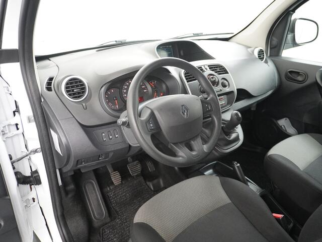 Renault KANGOO 1.5DCi 75 Airco Navi Trekhaak Cruise Control Pdc Energy Comfort Schuifdeur met Raam Imperiaal Betonplex Vloer Wandbetimmering Tussenwand Euro 6 100% Dealeronderhouden 1e Eigenaar