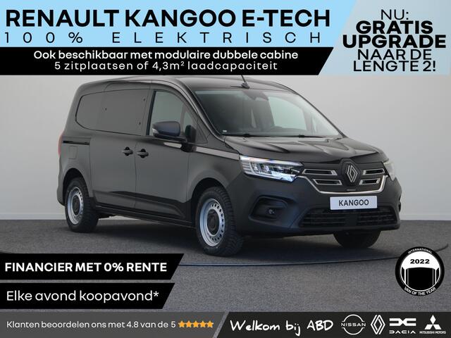 Renault KANGOO Advance - Dubbele Cabine 44 kWh E-TECH | Cruise control en snelheidsbegrenzer | Elektrisch bedienbare ramen (met sneltoets bestuurderszijde) | Elektronisch geregelde airconditioning