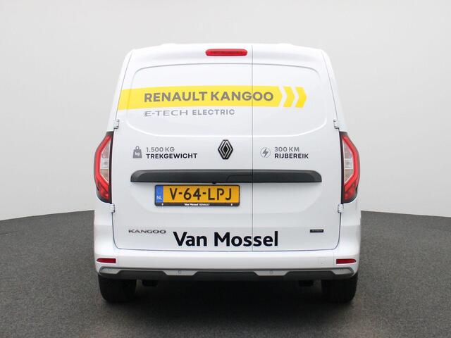 Renault KANGOO E-Tech Extra L1 44 kWh | Adaptieve Cruise Control | Stoel- & Stuurwielverwarming | Voorruit Verwarmd | Camera | PDC Rondom | Full-Map Navigatie | Blind Spot Warning | LED Pure Vision | Keyless |