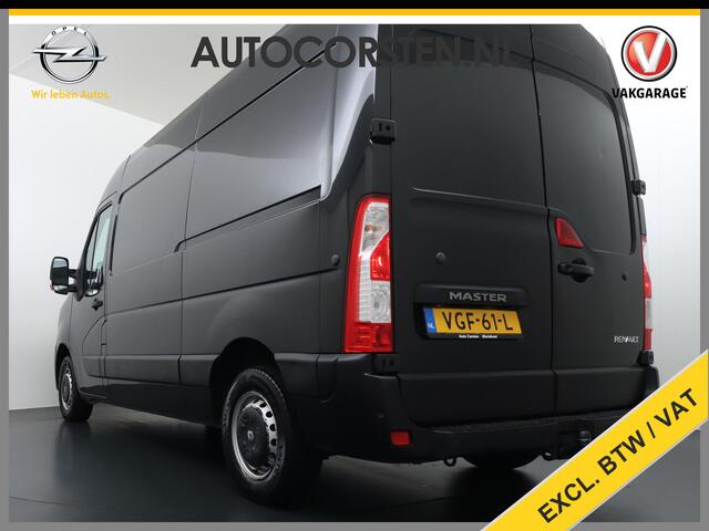 Renault MASTER T35 2.3dCi 135 L2H2 3-Persoons Trekhaak Navi Ecc Camera Cruise Control Pdc Blind Spot Monitoring Schuifdeur Betonplex Vloer Wandbetimmering Euro 6